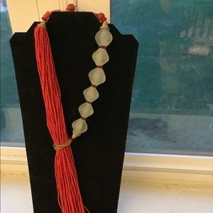 Ghanaian hand woven beads with a twist.